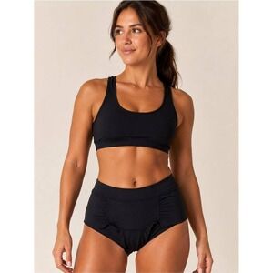 Lululemon Athletic Shorts Womens 2 Black Drawstring Low Rise Hot Yoga Volleyball